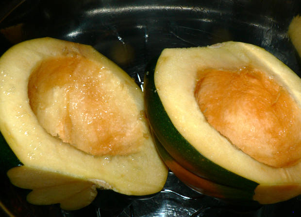 Acorn Squash inside Air Fryer