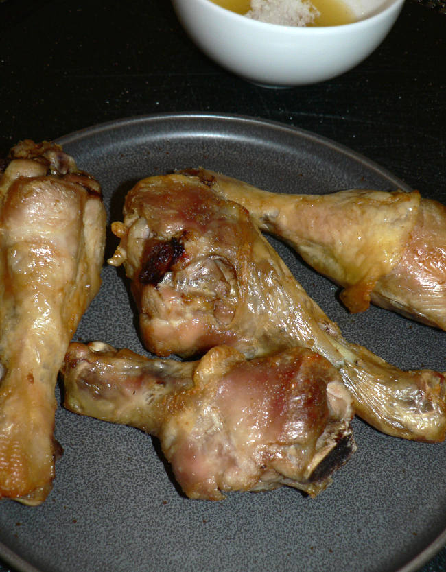 Air Fryer Parmesan Chicken Drumsticks on a Plate