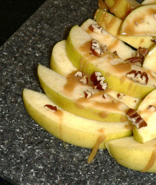 Apple Slices on a Cutting Board