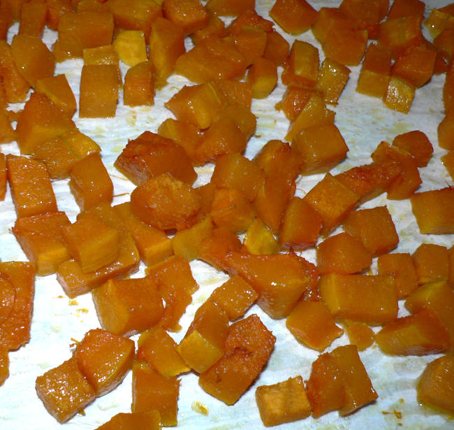 Baked Butternut Squash Chunks