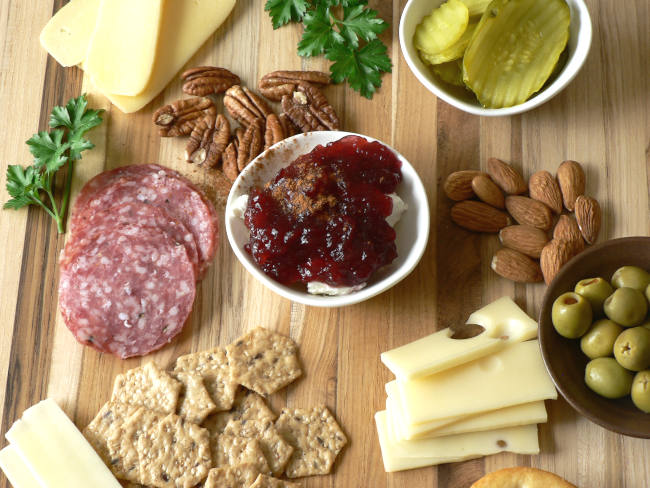 Cheese meat charcuterie board