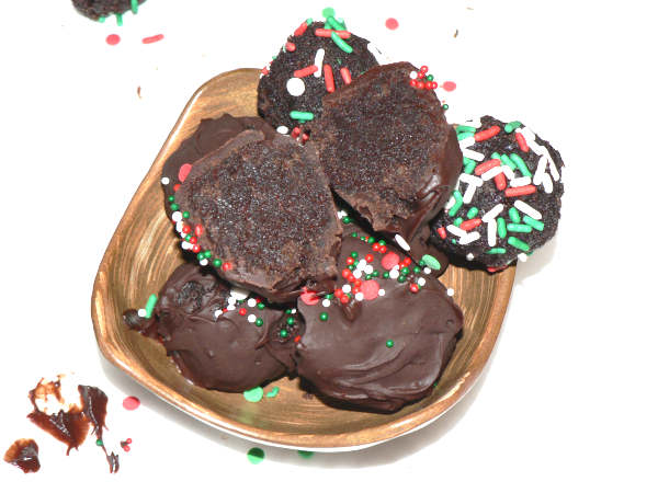 Chocolate truffles in a bowl