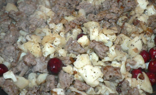 Cranberries in Sausage Stuffing