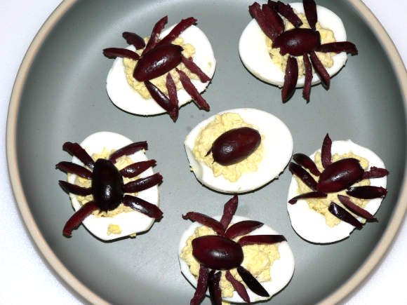 Deviled eggs on a plate