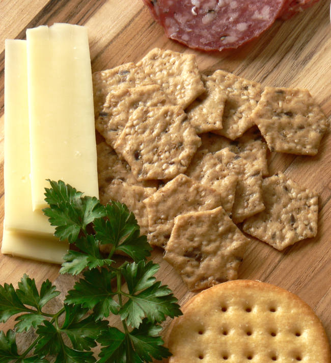 Food on a cutting board