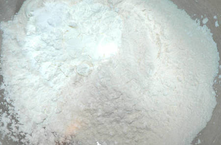 Dry Ingredients in a Mixing Bowl