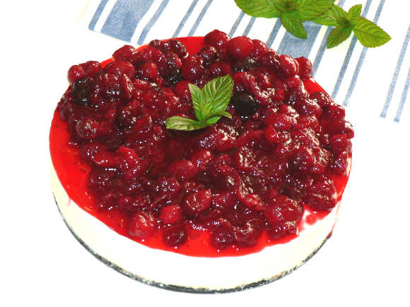 Instapot Cranberry Cheesecake