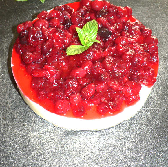 Instant Pot Cranberry Cheesecake