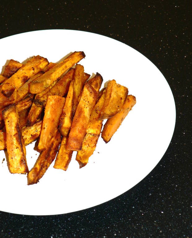 Sweet Potato Fries on a White Plate