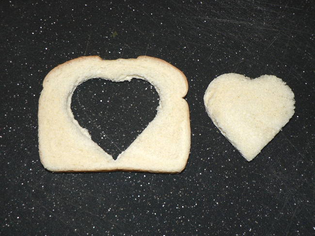 Heart shaped bread