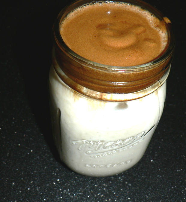 Full Mason Jar of Whipped Coffee