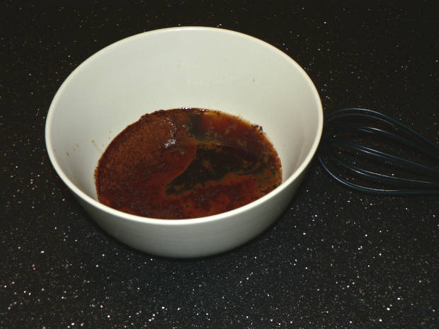 Water, Coffee, Sugar in a Mixing Bowl