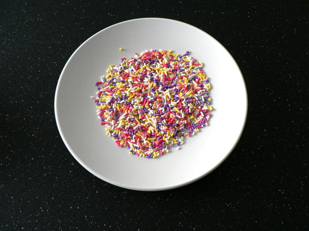 Spring Sprinkles on a White Plate