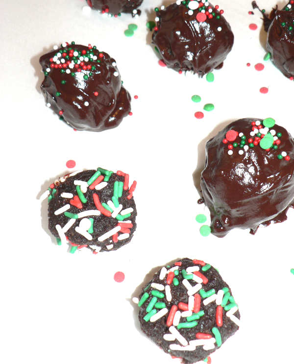 Truffles on parchment paper