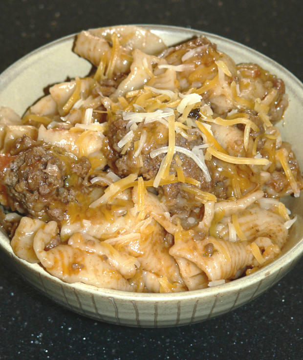 Instant Pot Cheese Taco Pasta in a Bowl