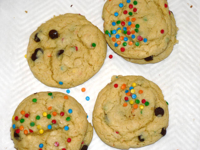 Funfetti Cookies Made With Cake Mix