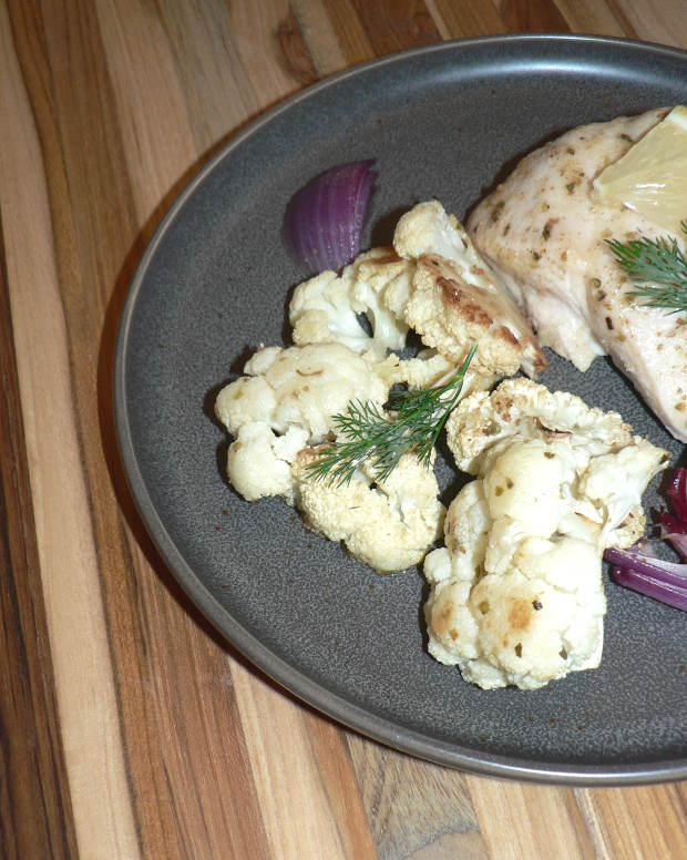 Greek Chicken Sheet Pan Dinner on a Plate