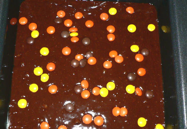Halloween Brownies in a Pan