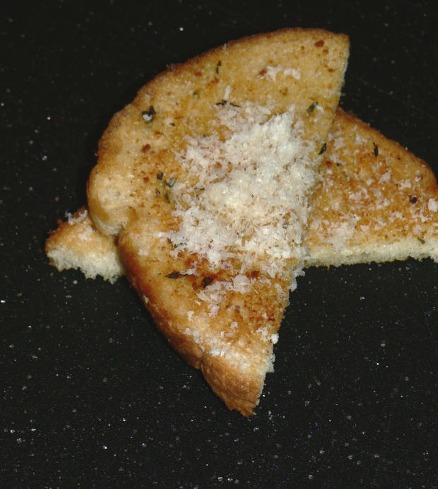 Garlic Bread on a Grey Plate