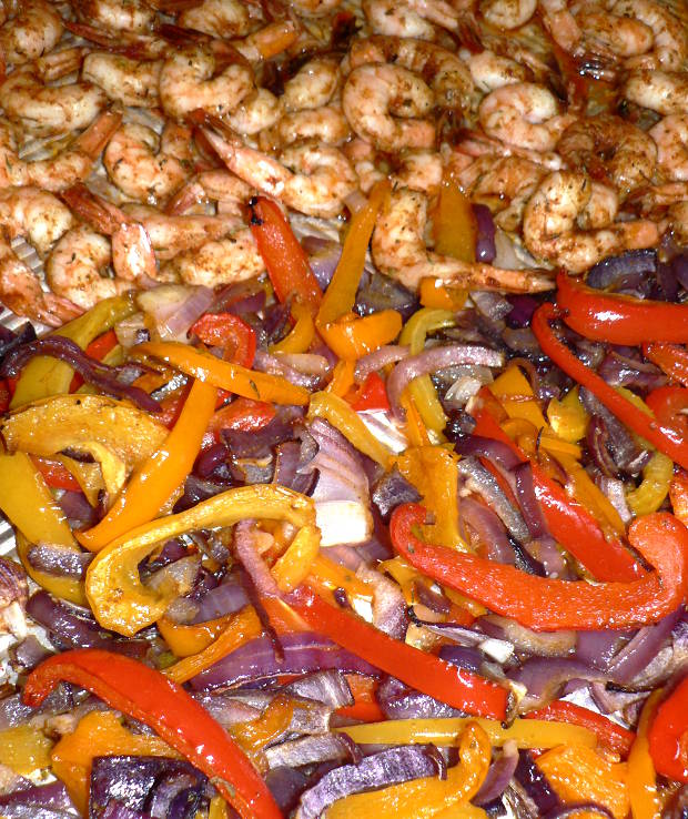 Keto Cajun Shrimp and Peppers on a Sheet Pan