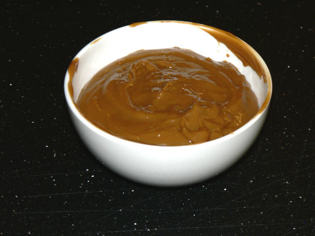 Caramel in White Bowl