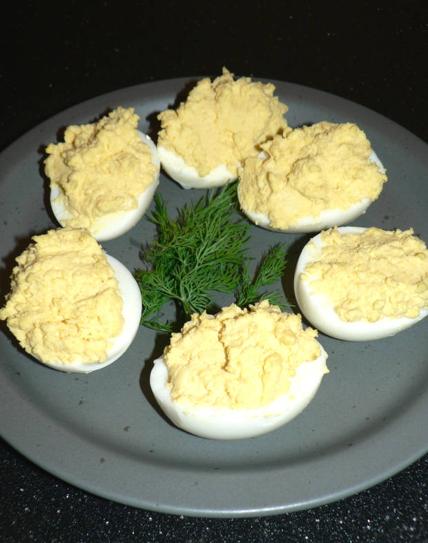 Deviled Eggs on a Plate