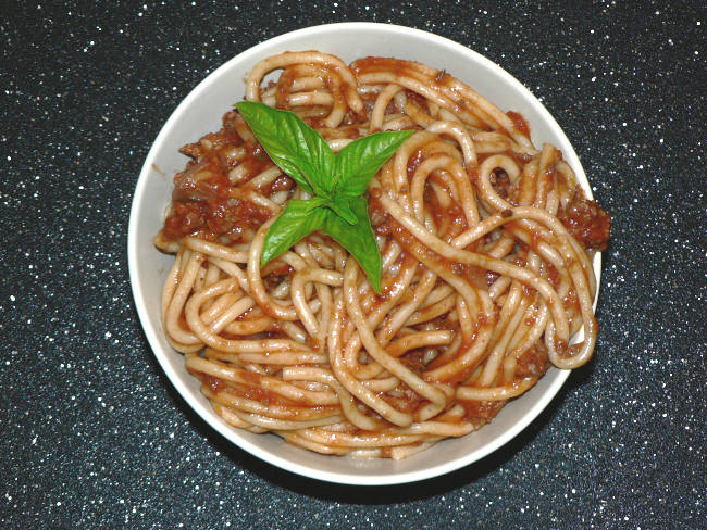 Spaghetti Bolognese in a Bowl