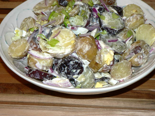 How to make Red, White and Blue Potato Salad
