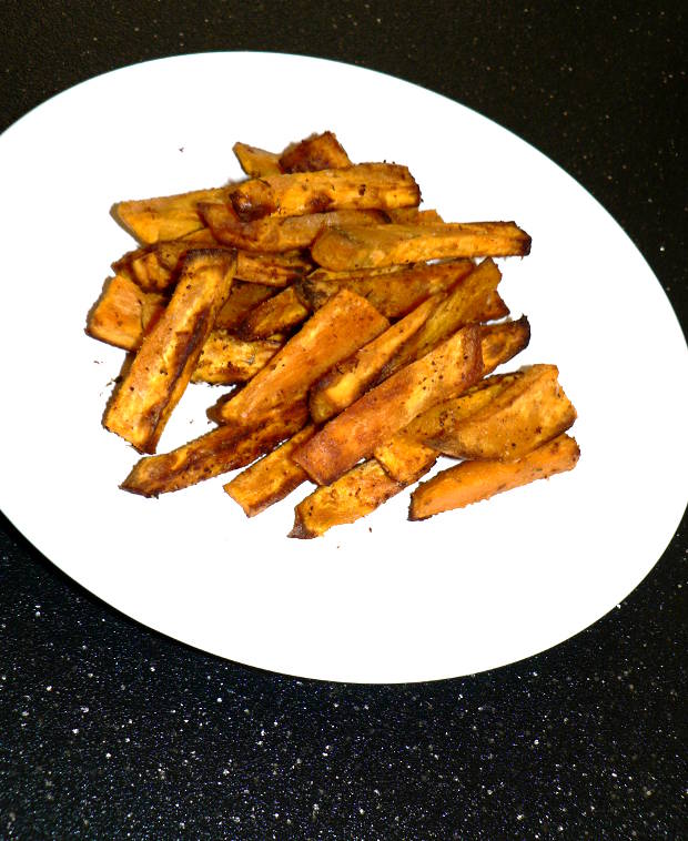 Air Fryer Fries on a White Plate