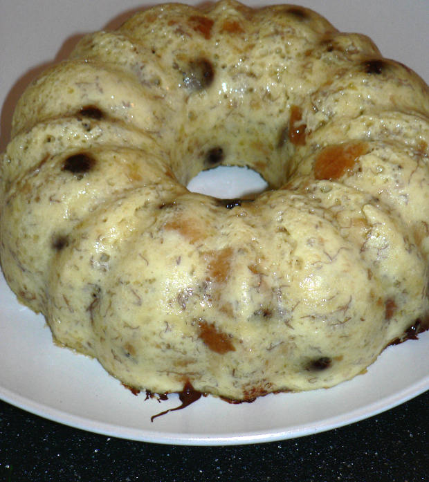 Banana Bread Pudding on a Plate