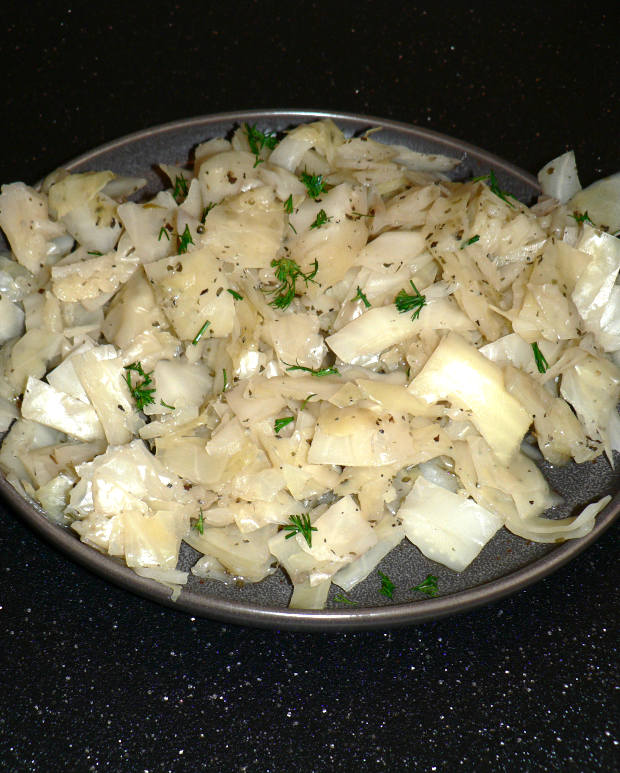 Instapot Cabbage on Grey Plate