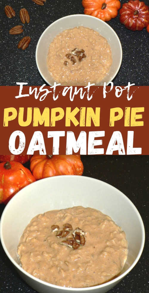 Pumpkin Pie Oatmeal in a Bowl