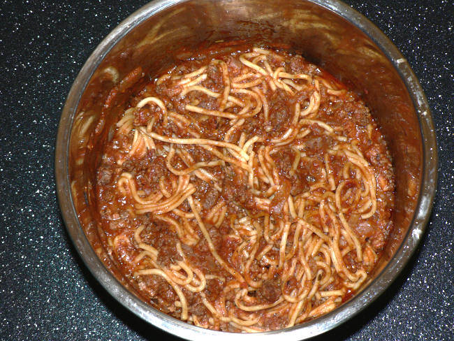 Instant Pot Spaghetti in Instapot Liner