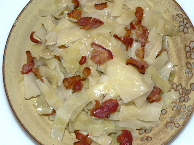 Fried Cabbage and Bacon in Instant Pot