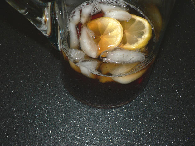 Iced Tea with Yellow Straw