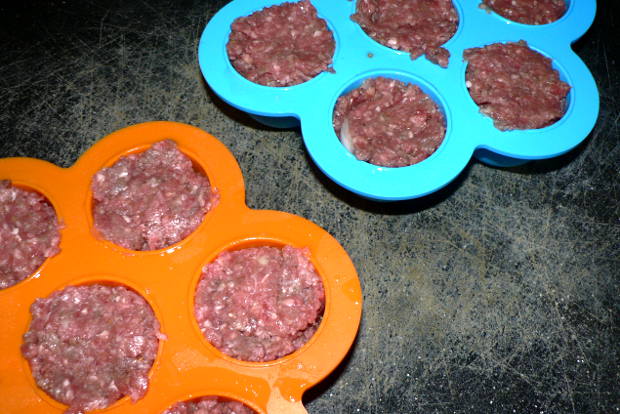 Meatloaf in silicone molds