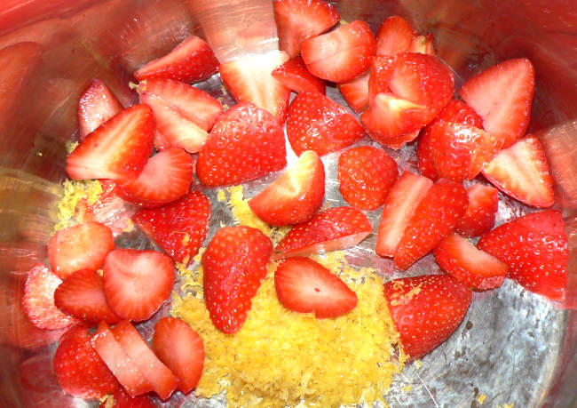 Strawberries and Lemon Zest