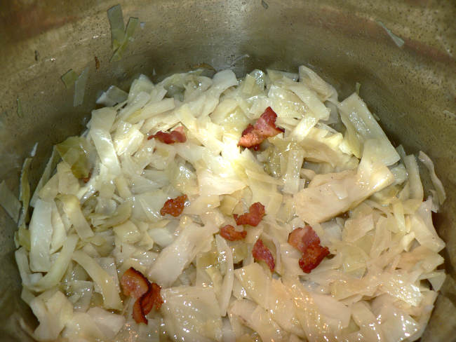 Fried Cabbage and Bacon in Instant Pot