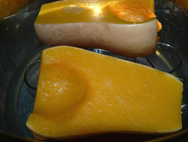 Cooked Butternut Squash inside Instapot