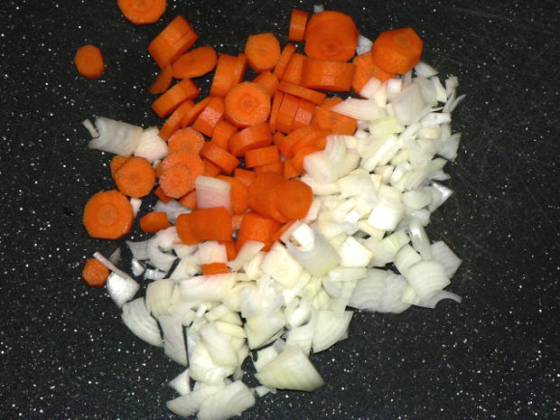 Chopped Onions and Carrots