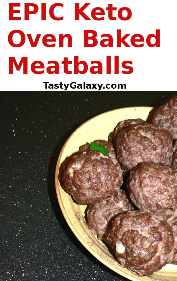These amazingly delicious, keto oven baked Italian meatballs come together in no time! Click over for the recipe that requires just a few ingredients, and is very simple to make #healthy #healthyrecipes #healthyfood #healthyeating #cooking #food #recipes #ketodiet #ketorecipes #lowcarb #lowcarbdiet #lowcarbrecipes #glutenfree #glutenfreerecipes #dairyfree #italian