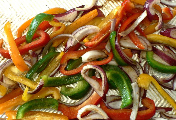 Bell Peppers and Onions for Chicken Fajitas
