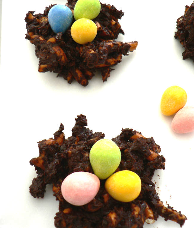 No Bake Birds Nest Cookies