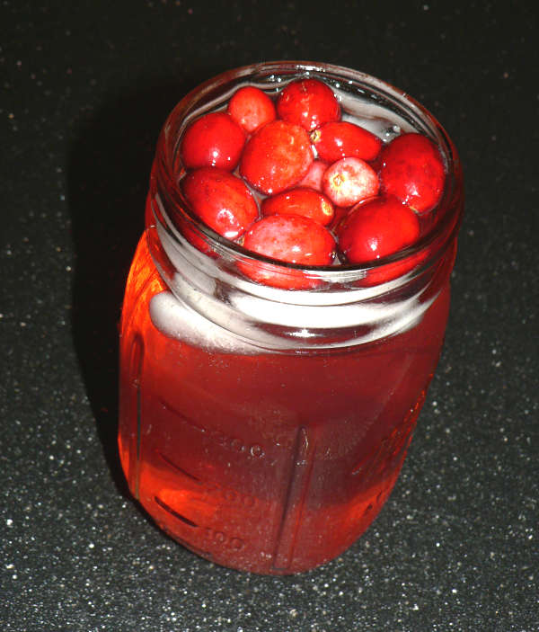 Pears, Cranberries, Cinnamon Sticks in Instant Pot