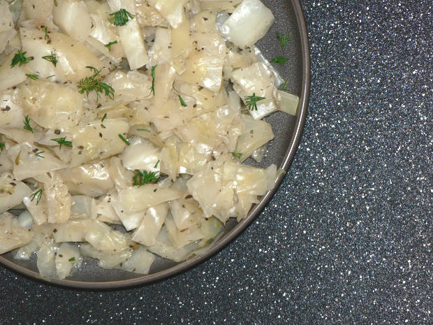 Instant Pot Cabbage on a Plate