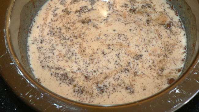 Pumpkin Oatmeal ingredients in a bowl