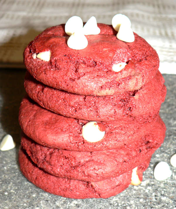 Red Velvet Cookies from Cake Mix