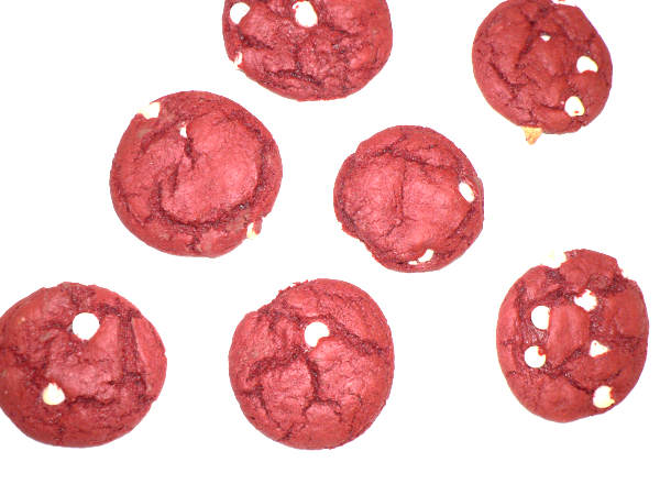 Red Velvet Cookies on a Cookie Sheet