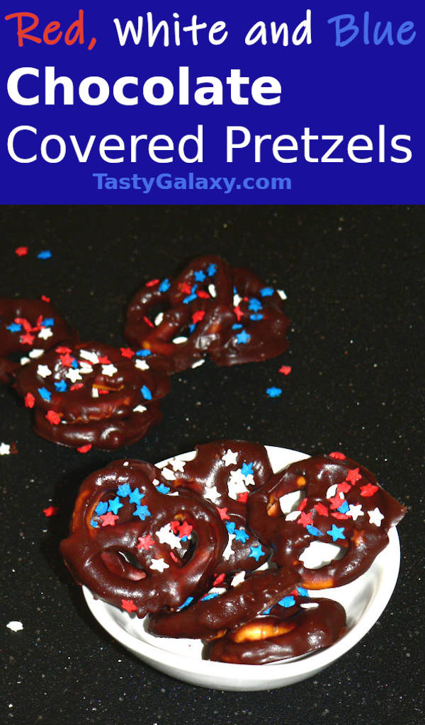 Patriotic Chocolate Covered Pretzels