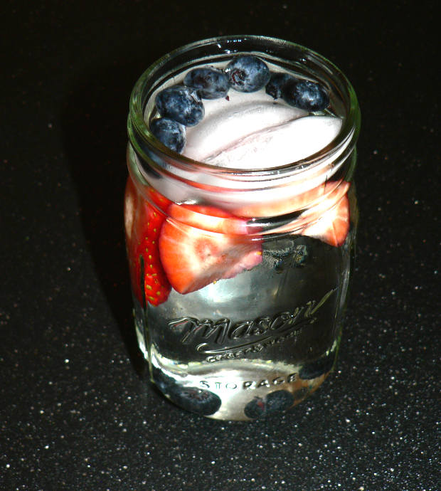 Red, White and Blue Berry Infused Water